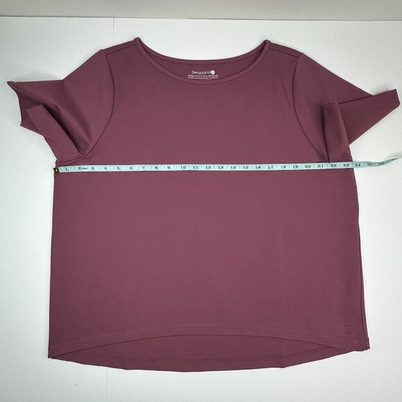 Betabrand Women’s NWT Mauve Purple Boat Neck Short Sleeve Boxy Hi-Low Top XL/C47 - Picture 9 of 11